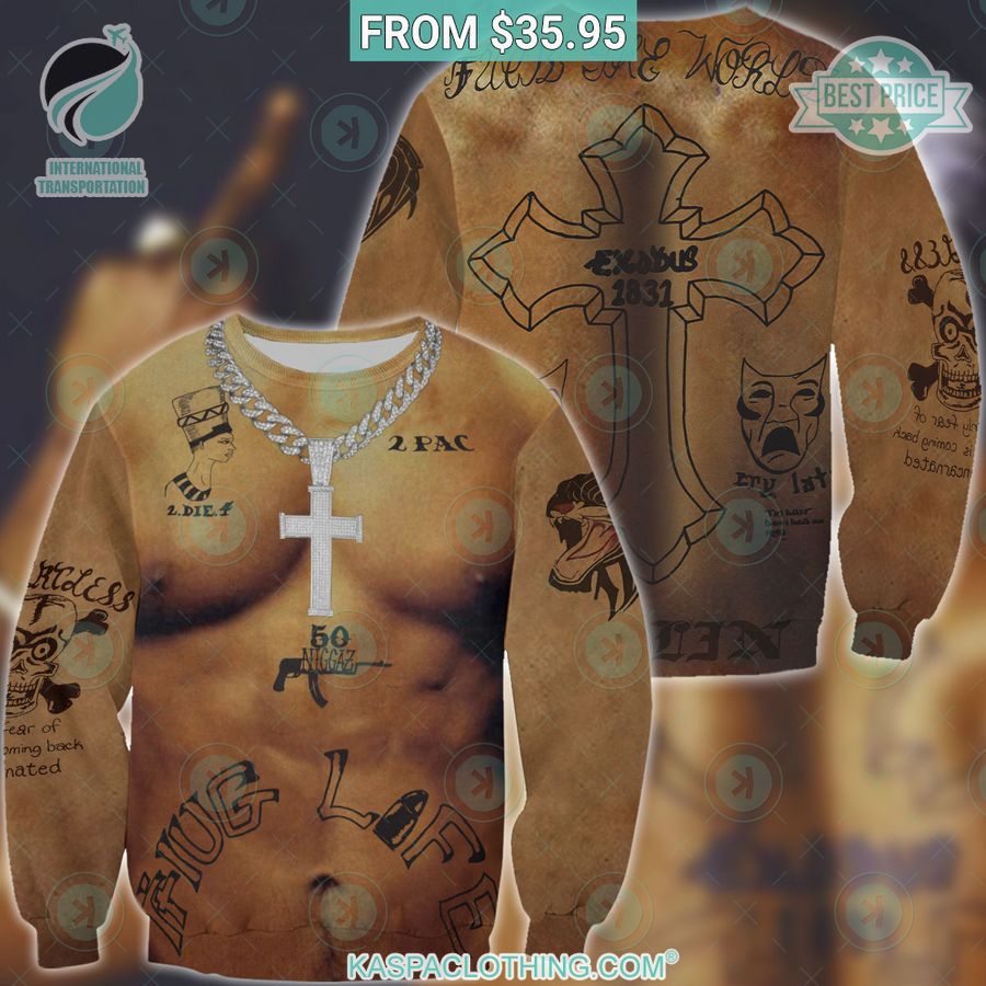 2PAC Tattoo Christmas Sweater Best click of yours