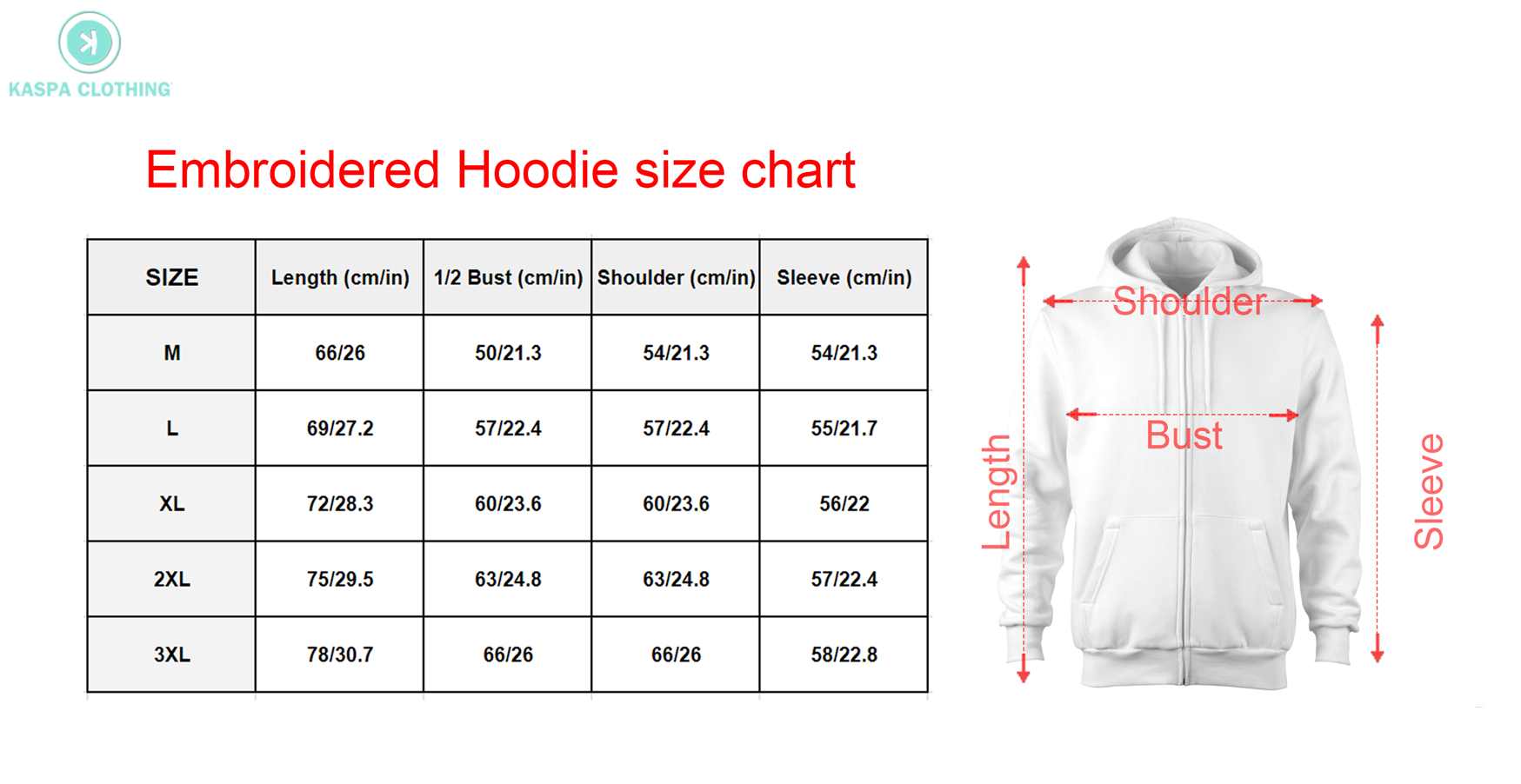 Embroidered hoodie Kaspa Clothing