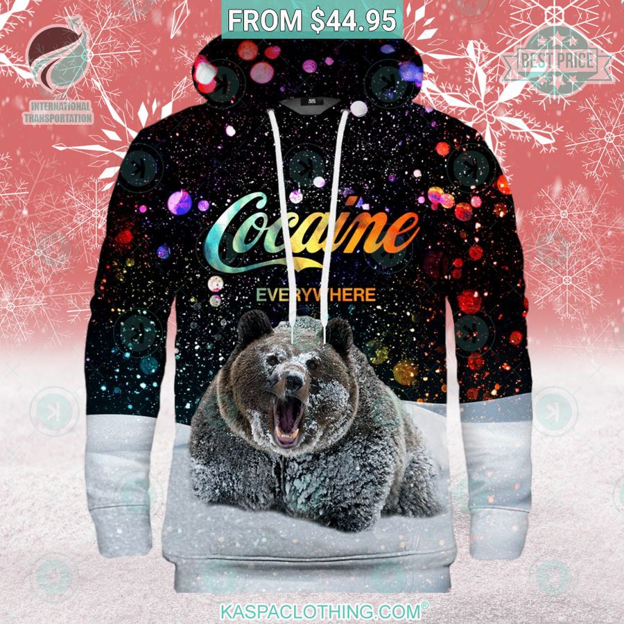 Bear Cocaine Everywhere Hoodie This is your best picture man