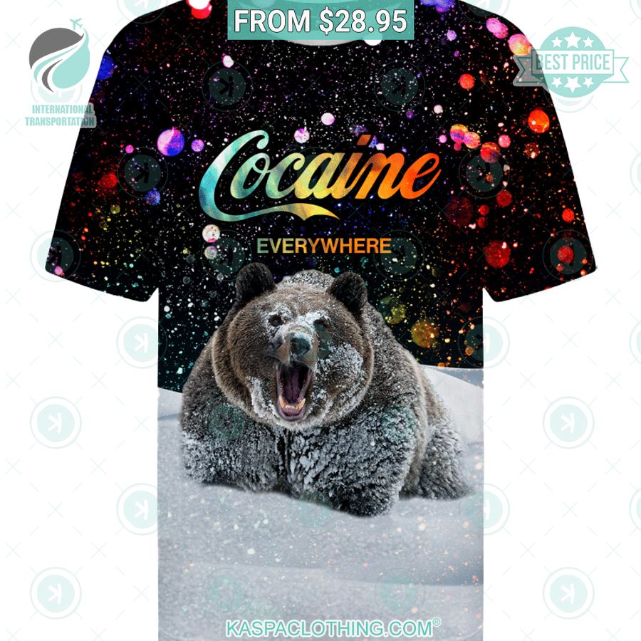 Bear Cocaine Everywhere Let It Snow Shirt Amazing Pic