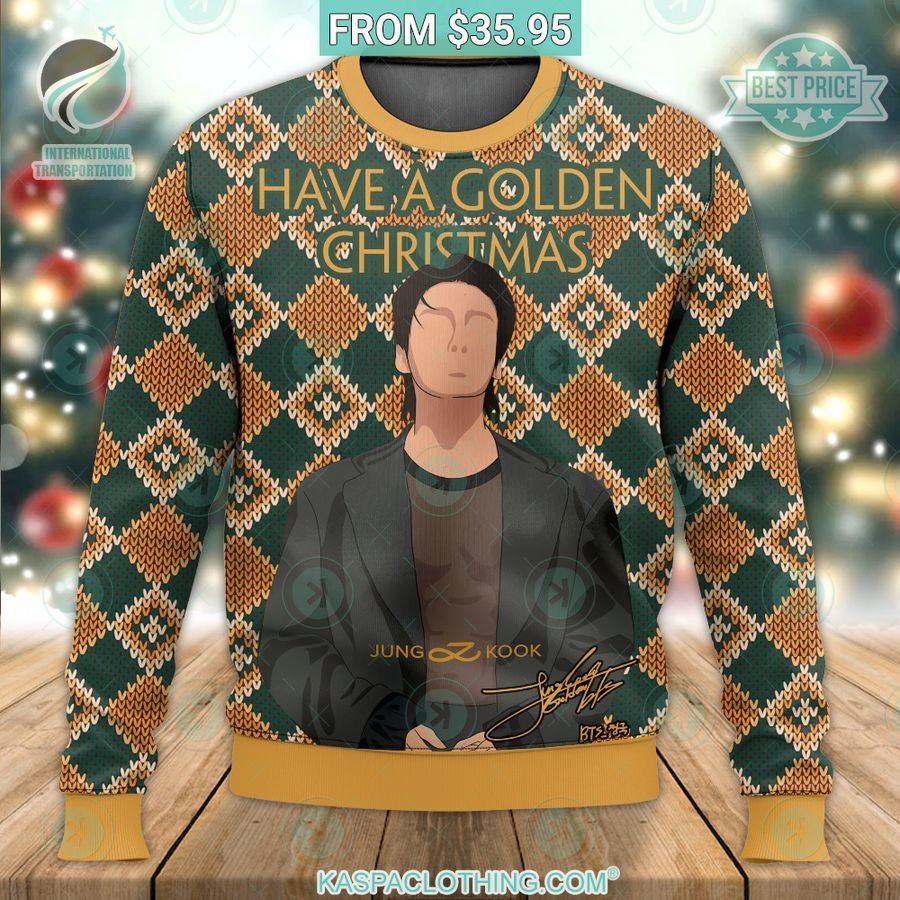 BTS Jungkook Have A Golden Christmas Sweater Which place is this bro?
