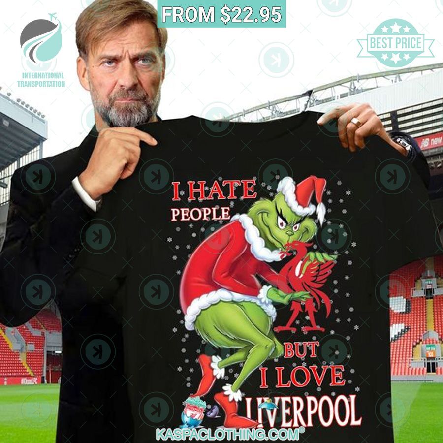 I Hate People But I Love Liverpool Grinch Shirt Wow, cute pie