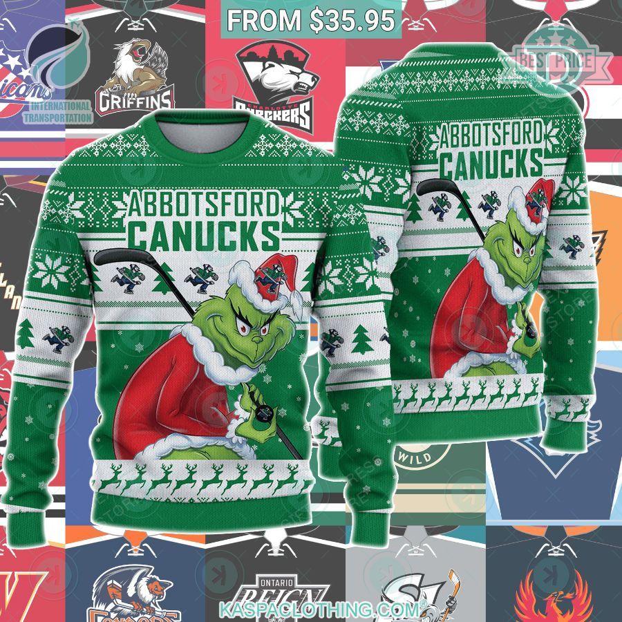 Abbotsford Canucks Grinch Sweater Coolosm