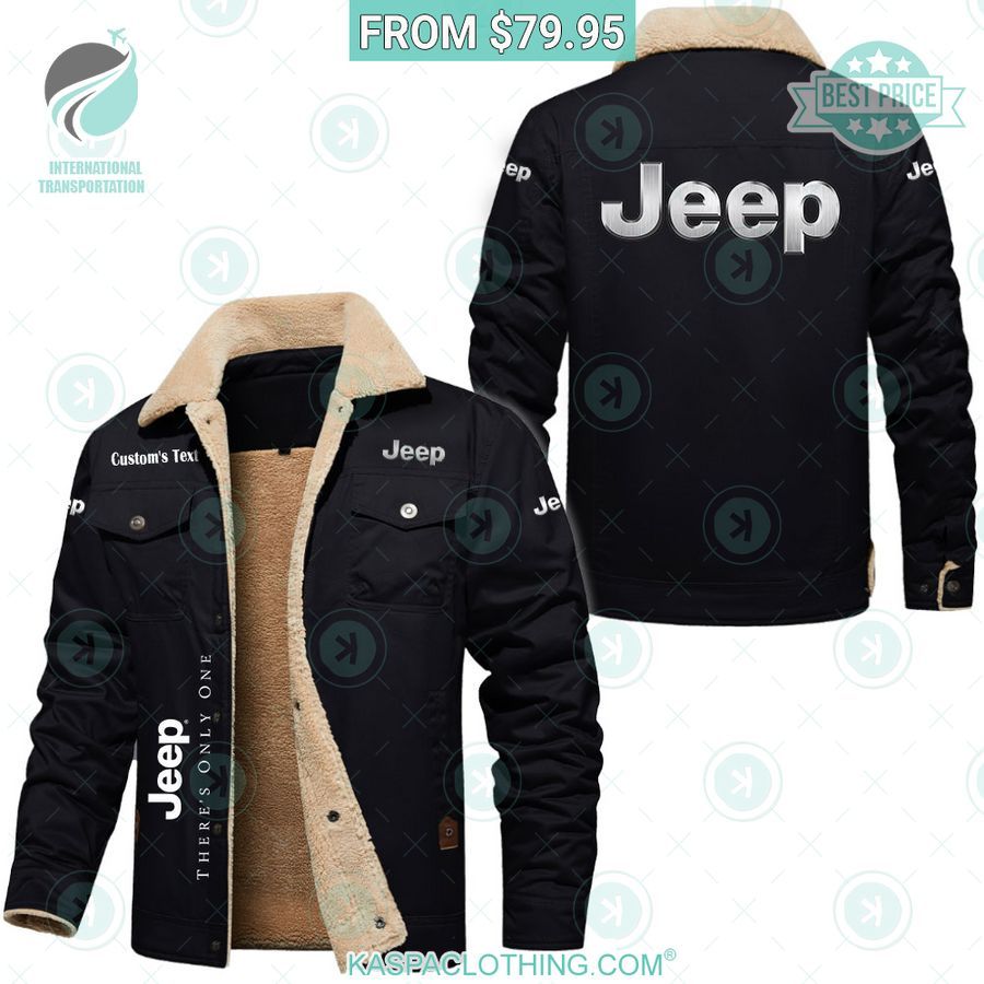 Jeep CUSTOM Fleece Leather Jacket Awesome Pic guys