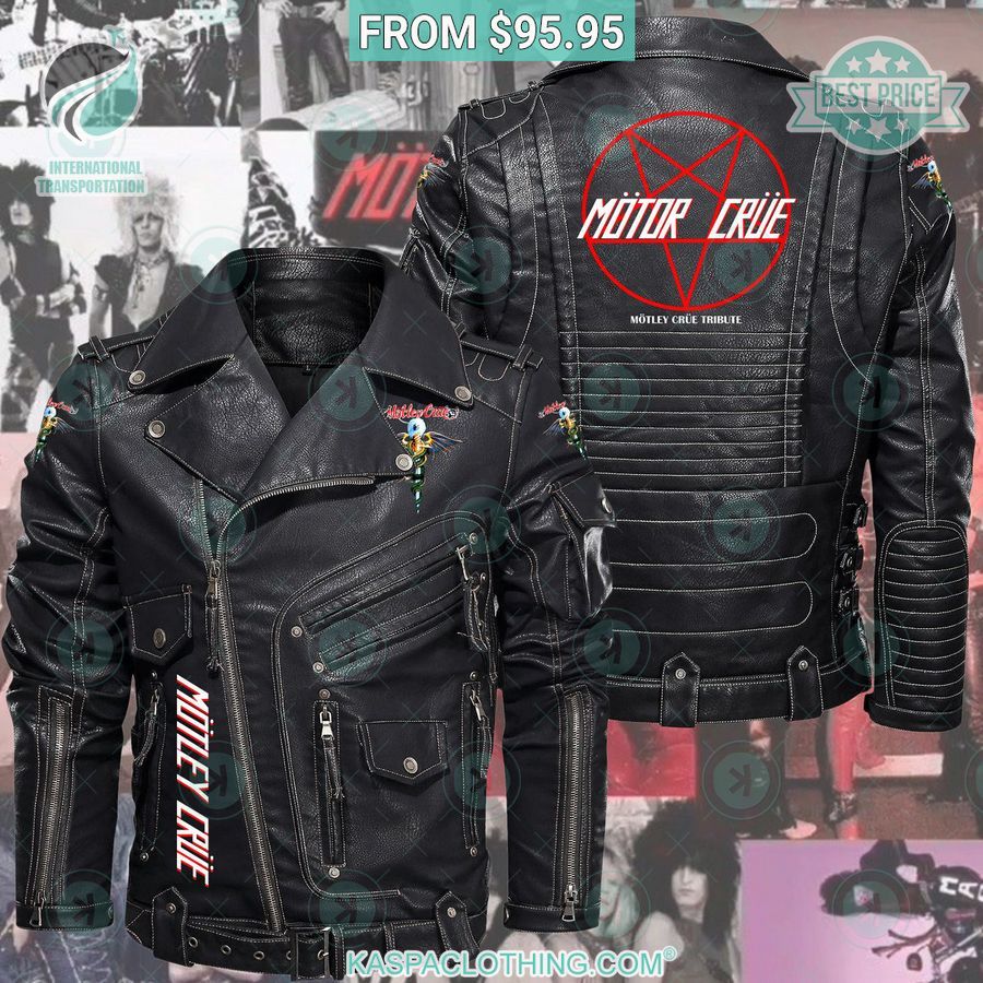 Mötley Crüe Belt Solid Zipper Street Leather Jacket She has grown up know
