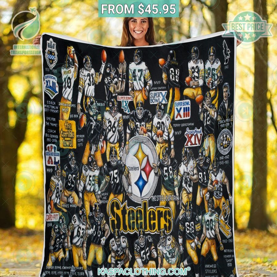 Pittsburgh Steelers Legends Players Blanket Good look mam