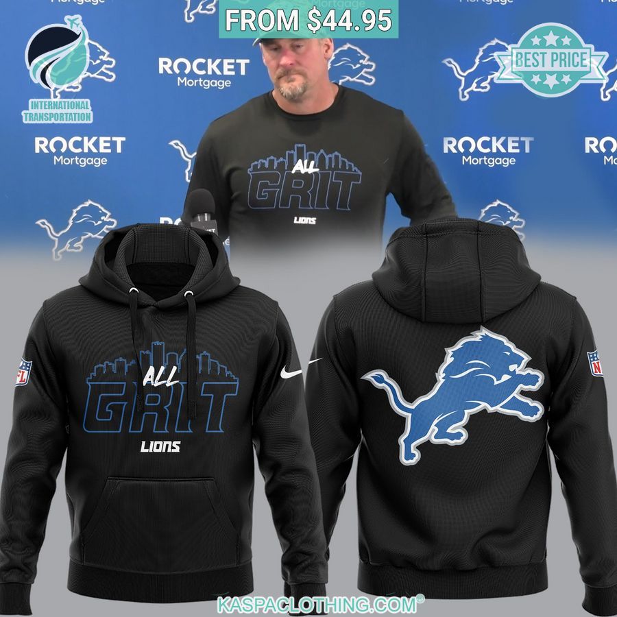 All Grit Detroit Lions Dan Campbell Hoodie Unique and sober