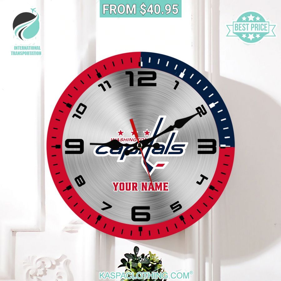 Personalized Washington Capitals Wall Clock You look lazy
