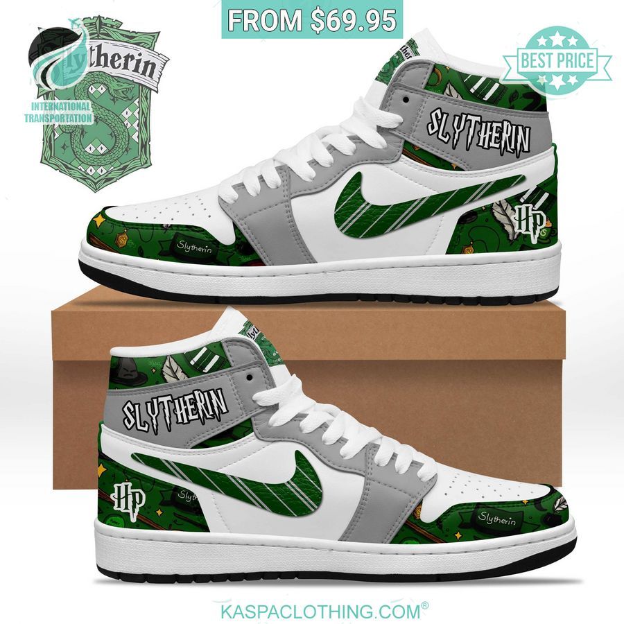 Slytherin House Air Jordan High Top Shoes Good look mam