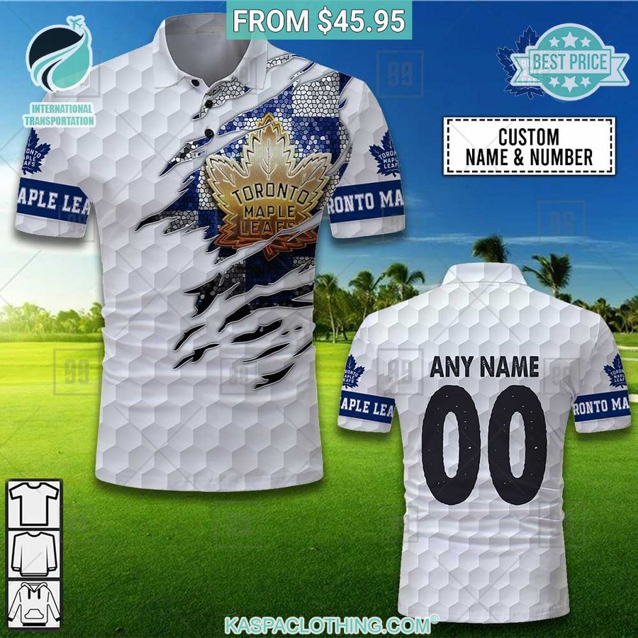 Toronto Maple Leafs Golf Custom Polo Shirt Natural and awesome
